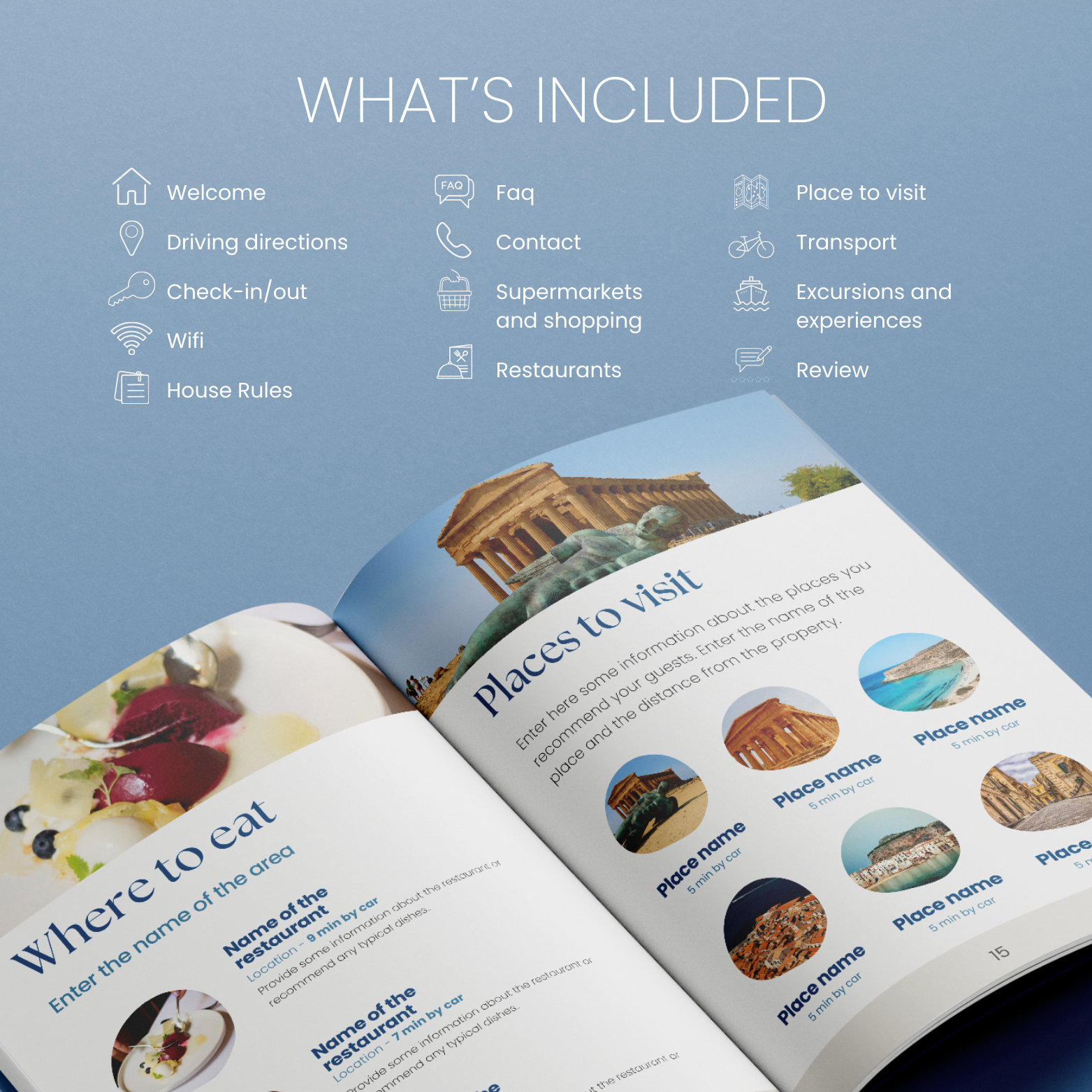 Airbnb Welcome Book Template Canva Host Bundle Kit, Interactive Digital ...