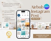 Airbnb Instagram Template Social Media Canva Posts Editable Host IG Template, Short Term Instagram Vacation Rental Mobile IG Posts VRBO