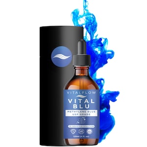 High Concentrate 2% Methylene Blue USP Grade 120ml/60ml (4/2 fl. oz), High Tested Purity, Free of Formaldehyde
