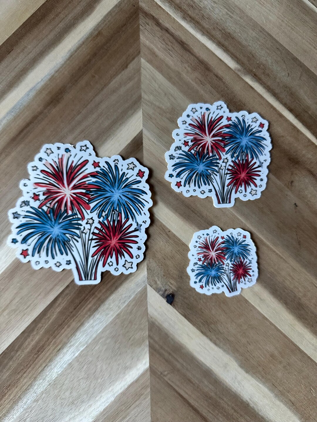 Fireworks Sticker – Red, White, and Blue, Patriotic Decal - Etsy
