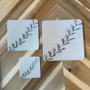 Skiing Sticker | Vintage Ski Slope Watercolor Decal | Winter Sports Vinyl Sticker | Ski Resort Art | Mountain Adventure