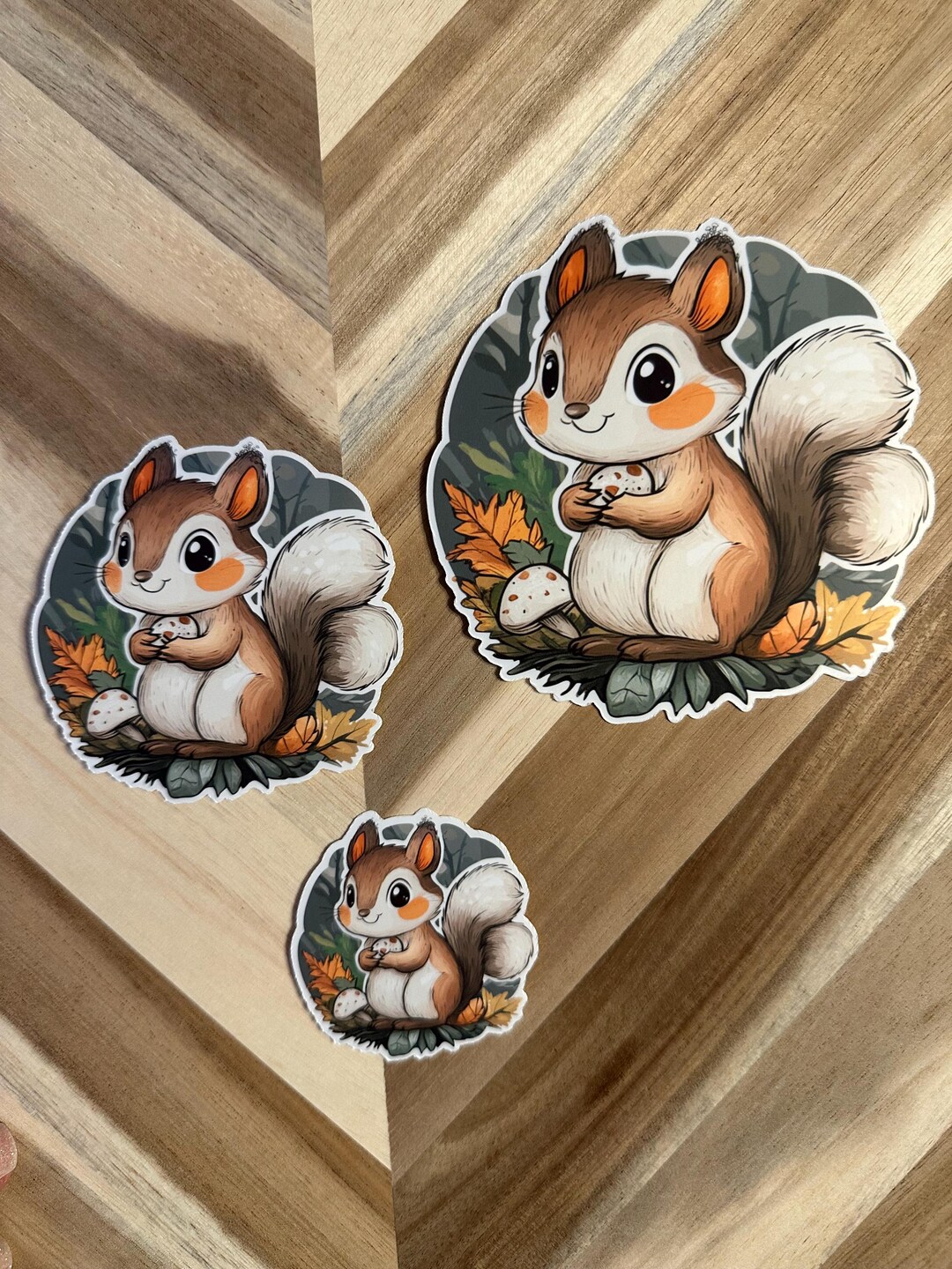 Woodland Squirrel Sticker: Autumn Forest Animal Die Cut - Etsy