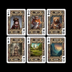 Um baralho de cartas Steampunk Lenormand