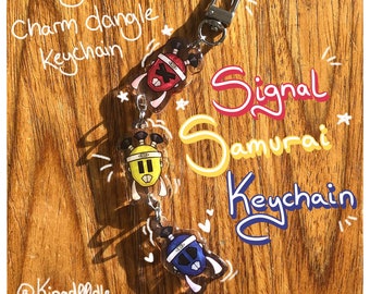Signal Samurai Dangle Keychain - Etsy