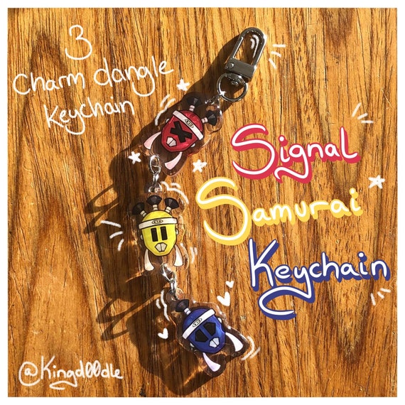 Signal Samurai Dangle Keychain - Etsy