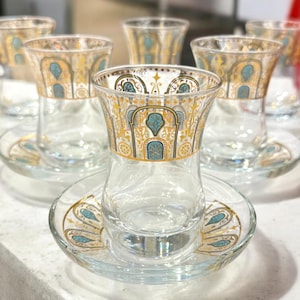 Turkısh Tea Set - Tea Cup - Handmade Tea Set - Custom Day Gifts - Christmas Gifts