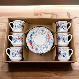 Turkish Coffee Set Gift - Coffee Cup - Custom day gifts - Christmas gift box