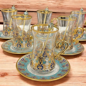 Turkısh Tea Set - Tea Cup - Handmade Tea Set - Custom Day Gifts - Christmas Gifts