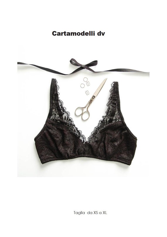 Patrón de costura PDF para tallas de sujetador xs s m l xl