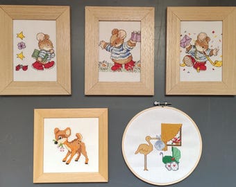 Cadre brodé bébé/enfant personnalisable