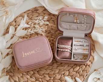 Custom Velvet Jewelry Box, Watch Box for Women, Wedding Gift, Birthday Gift for Her, Bridesmaids Gifts, Best Mom