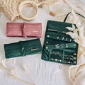Velvet Jewelry Rolls, Personalized Gifts, Wedding Favors, Travel Jewelry Case, Bridesmaid Gifts, Monogrammed Jewelry Roll, Gifts for her