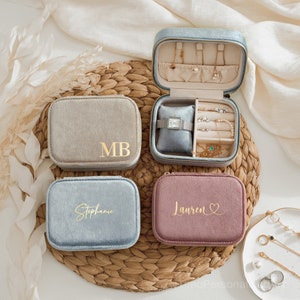 Portagioie in velluto personalizzato, porta orologi per donna, regalo di nozze, regalo di compleanno per lei, regalo per la festa della mamma, regalo arabo, migliore mamma