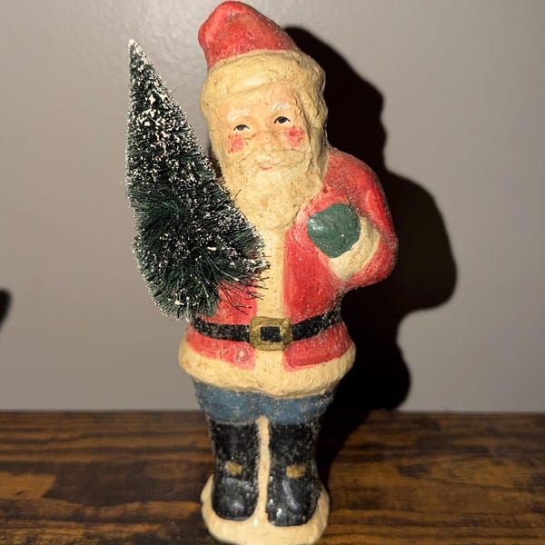 ヴィンテージクリスマスフォークアートサンタクロースベルスニクルアーティストティーナフラナーによるミッドウェストキャノンフォールズ限定