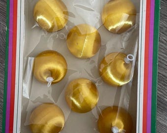 Vintage 1970’s Miniature Unbreakable Satin Sheen Christmas Ornaments 1.5”