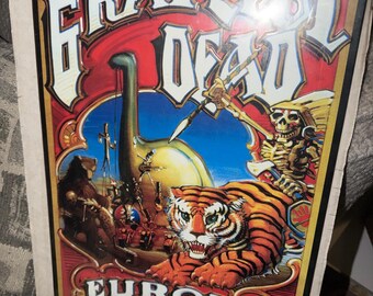 GRATEFUL DEAD * Poster #P7117 * 1990 * Skeleton in Top Hat * Art