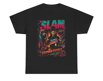 Slam Stephon Castle Basketball Tee | Retro Neon Sports Graphic