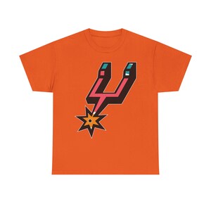 San Antonio Spurs Stylized Spur Logo T-Shirt | Retro Sports Graphic Tee image 6