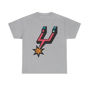 San Antonio Spurs Stylized Spur Logo T-Shirt | Retro Sports Graphic Tee image 4