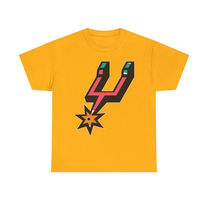 San Antonio Spurs Stylized Spur Logo T-Shirt | Retro Sports Graphic Tee image 5