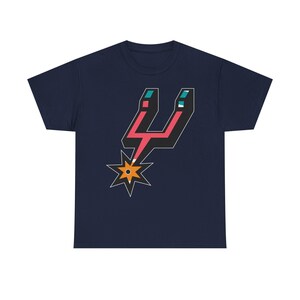 San Antonio Spurs Stylized Spur Logo T-Shirt | Retro Sports Graphic Tee image 13