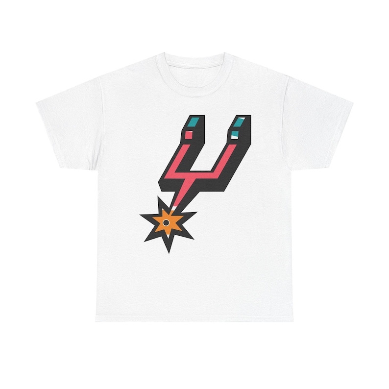 San Antonio Spurs Stylized Spur Logo T-Shirt | Retro Sports Graphic Tee image 1