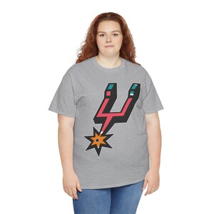 San Antonio Spurs Stylized Spur Logo T-Shirt | Retro Sports Graphic Tee image 19