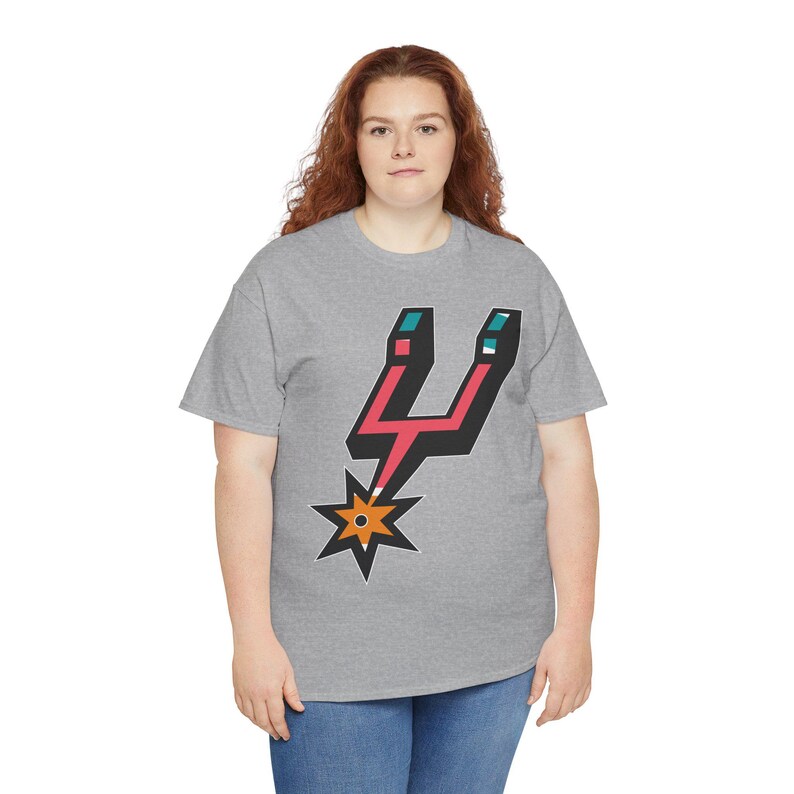 San Antonio Spurs Stylized Spur Logo T-Shirt | Retro Sports Graphic Tee image 19