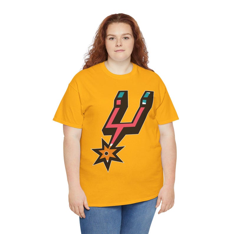 San Antonio Spurs Stylized Spur Logo T-Shirt | Retro Sports Graphic Tee image 20