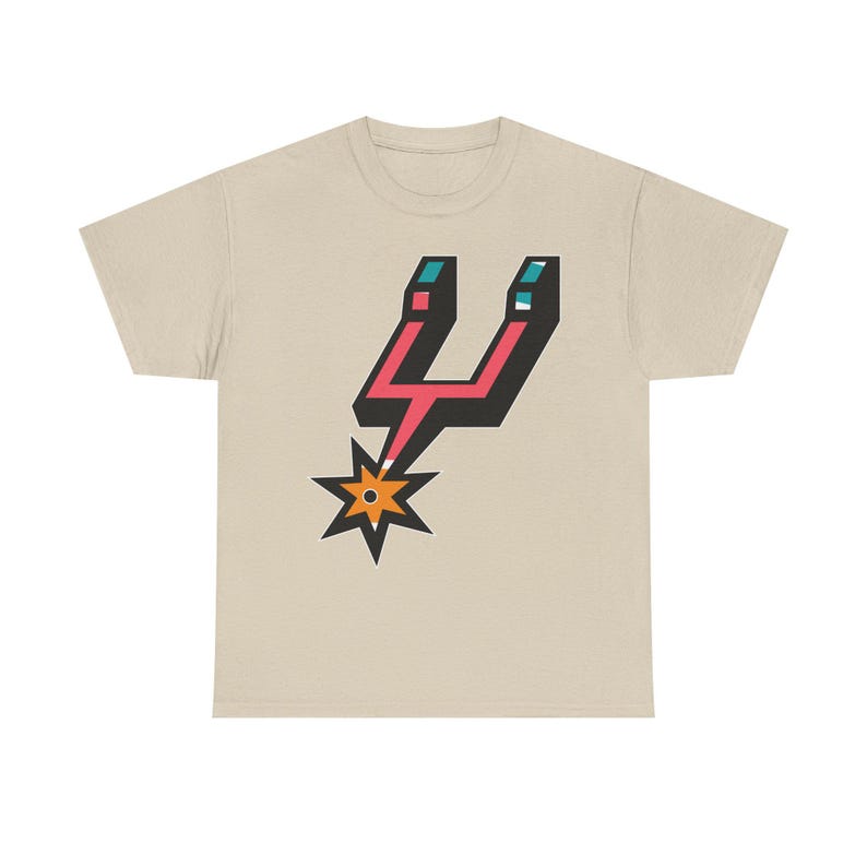 San Antonio Spurs Stylized Spur Logo T-Shirt | Retro Sports Graphic Tee image 3