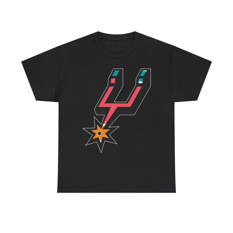 San Antonio Spurs Stylized Spur Logo T-Shirt | Retro Sports Graphic Tee image 2