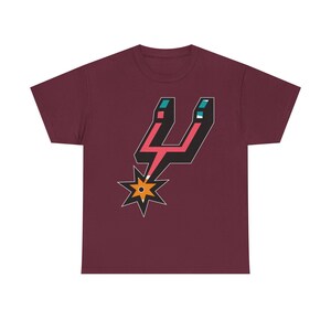 San Antonio Spurs Stylized Spur Logo T-Shirt | Retro Sports Graphic Tee image 7