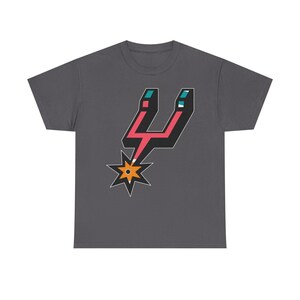 San Antonio Spurs Stylized Spur Logo T-Shirt | Retro Sports Graphic Tee image 11