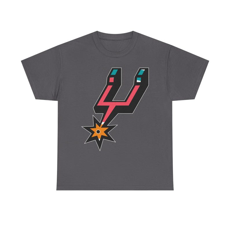 San Antonio Spurs Stylized Spur Logo T-Shirt | Retro Sports Graphic Tee image 11