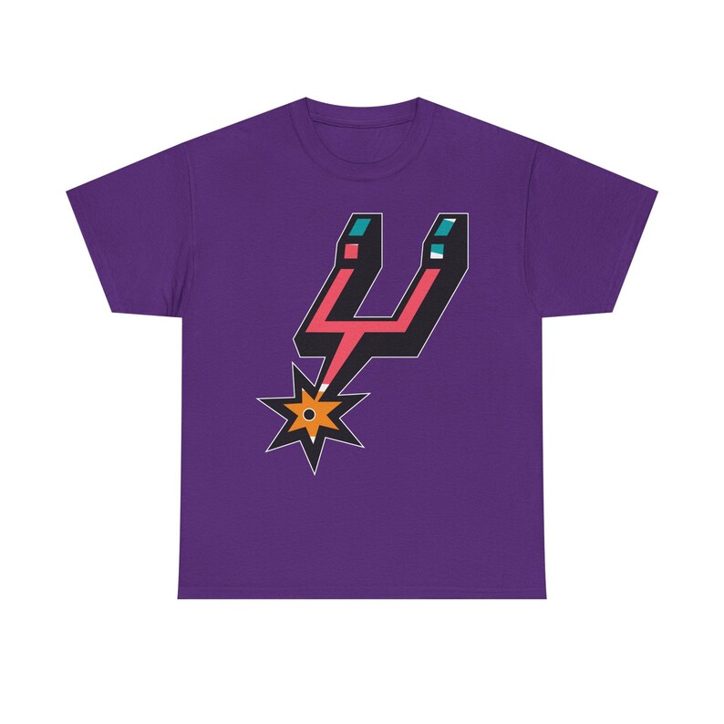 San Antonio Spurs Stylized Spur Logo T-Shirt | Retro Sports Graphic Tee image 14