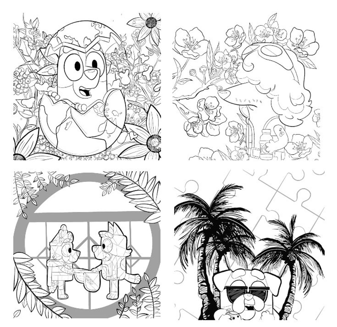 Digital Bluey Coloring Pages - Etsy