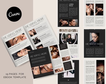 Lash Tech Ebook Template Canva, Lash Education Posts, Lash Lift Manual, Lash Products Ebook, Lash Extension Training Template Lash Aftercare