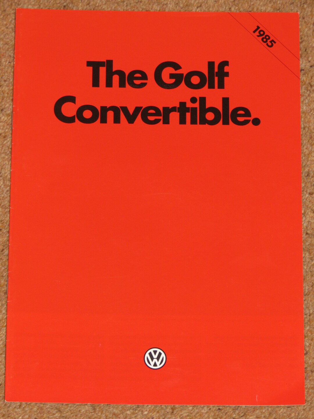 1984-85 VW GOLF CONVERTIBLE Mk2 Sales Brochure - Etsy