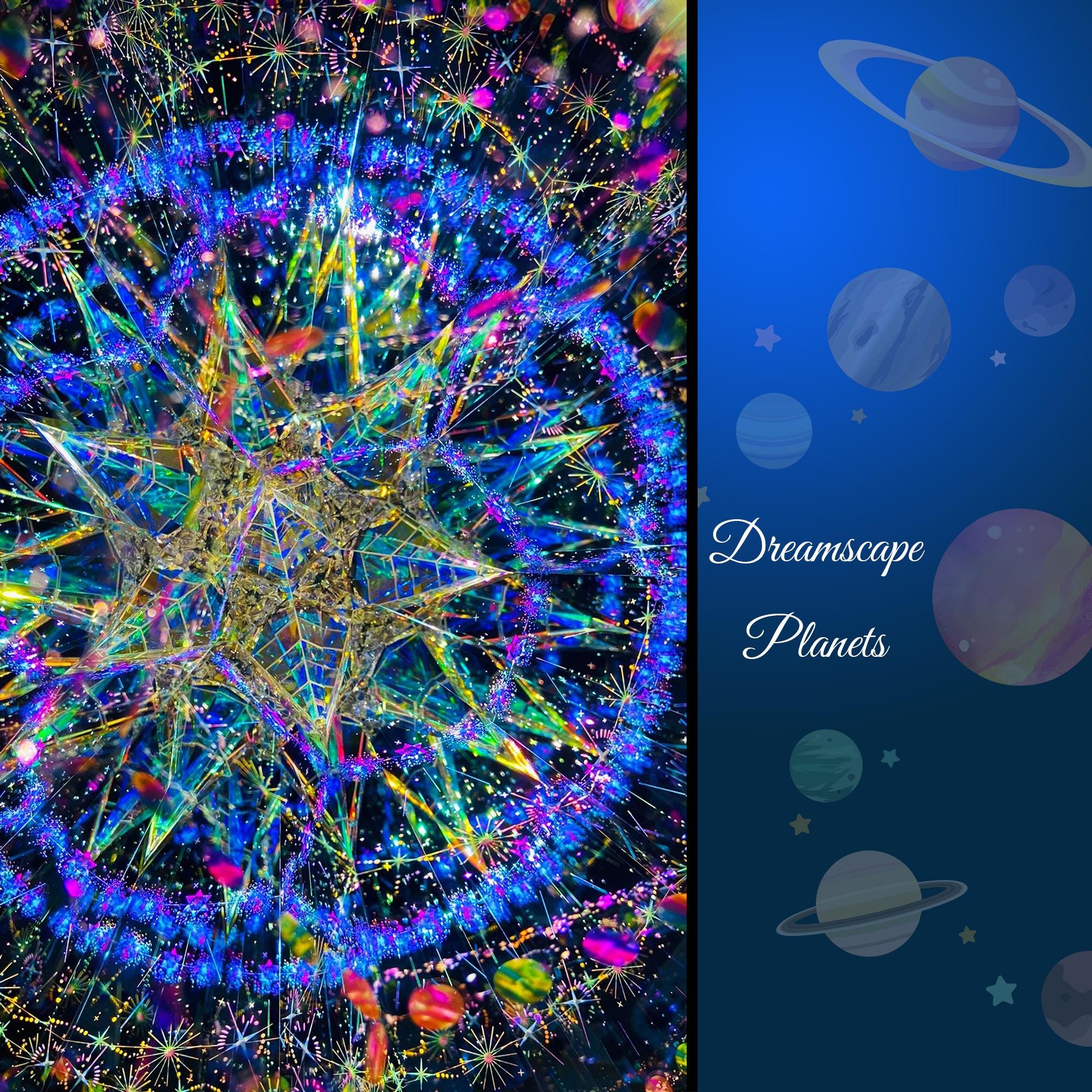 3D Handcrafted Kaleidoscope - With 3 Cube Prisms on the Top