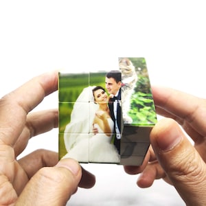 Rubik’s Cube with Personalized Photos - Customizable Puzzle Gifts - Perfect Birthday Gift for Puzzle Lovers and Unique Keepsakes