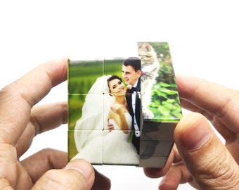 Rubik’s Cube with Personalized Photos - Customizable Puzzle Gifts - Perfect Birthday Gift for Puzzle Lovers and Unique Keepsakes