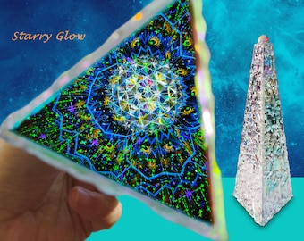 Handcrafted 3D Kaleidoscope with Cube Prism - Starry Glow Theme - Perfect Gift for Astronomy Enthusiasts & Star Gazers of All Ages