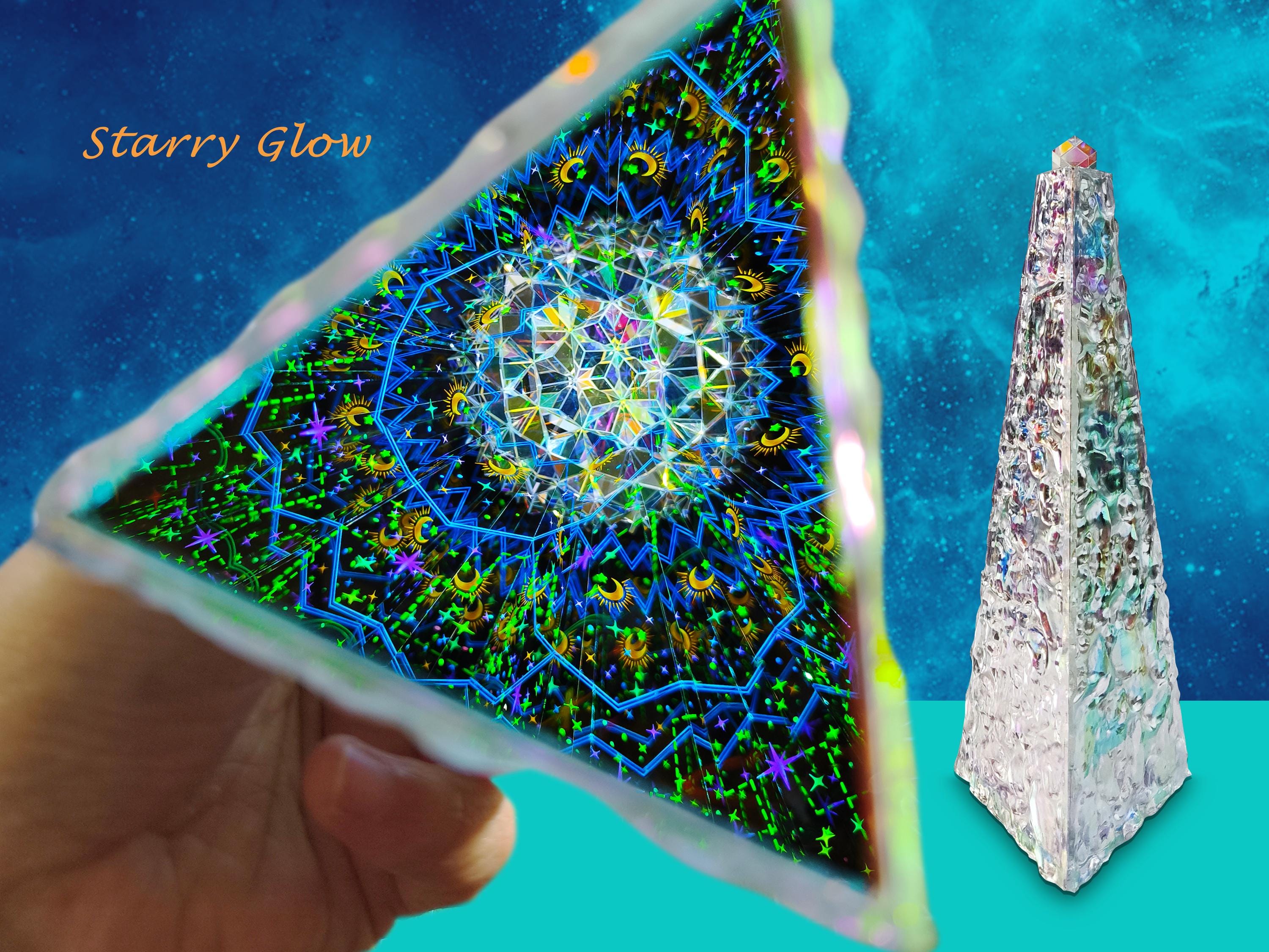 Handcrafted 3D Kaleidoscope With Cube Prism - Starry Glow