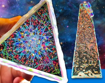 Handcrafted Kaleidoscope - 'Starlight Glow Supernova' - 3-Cube Prism Edition - Hexagram Starburst - Cosmic Art Gift