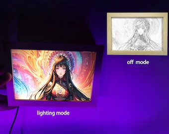 Customizable LED Light-Up Photo Frame - Transform Your Favourite Anime & Cartoon Characters into Illuminated Art!