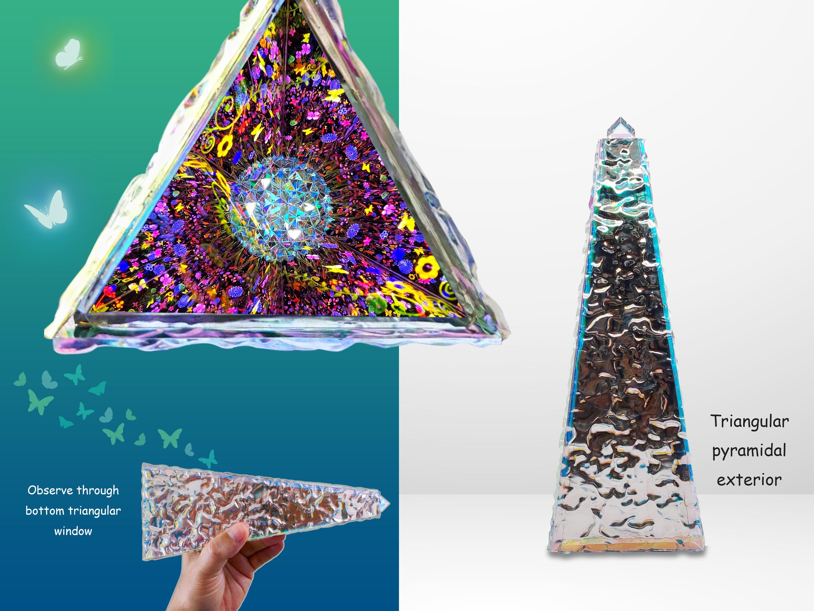3D Kaleidoscope With a Cube Prism - Triangular Pyramid