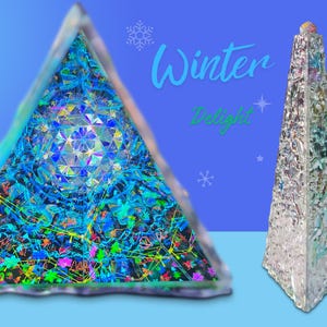 Winter Delight Kaleidoscope with Optional Light Base | Unique Desktop Lamp | Handmade Visual Art & Decor | Nature-Inspired Gift