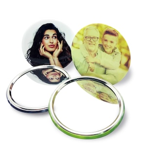 Personalized Compact Mirror Capture Cherished Memories image 1