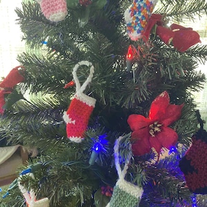 Mini Crochet Stocking Sock Ornament Pattern Small gift Holder Ornament Crochet Pattern PDF Digital File