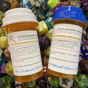 Dados poliédricos: regalo de broma con receta, ¡con set de 7 dados! Personaliza con tu nombre.